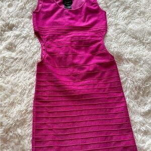 Bebe Sleeveless Bodycon Dress with side cutouts